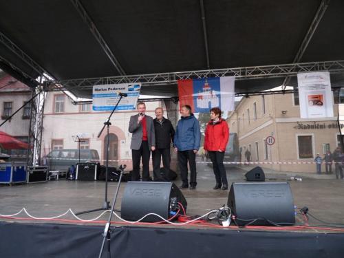 Zahájení Jarmarku panem starostou Miroslavem Egertem přivítáním starosty Bernarda Hofmanna a&nbsp;zástupců z&nbsp;partnerského města Thiersheim a&nbsp;bochovských občanů
