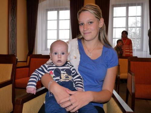 Jan Čirik s&nbsp;maminkou Kateřinou Fousovou